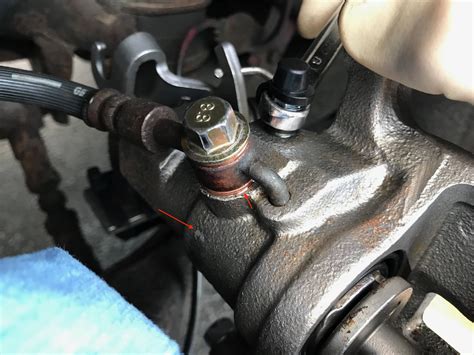 brake hose leaking at caliper